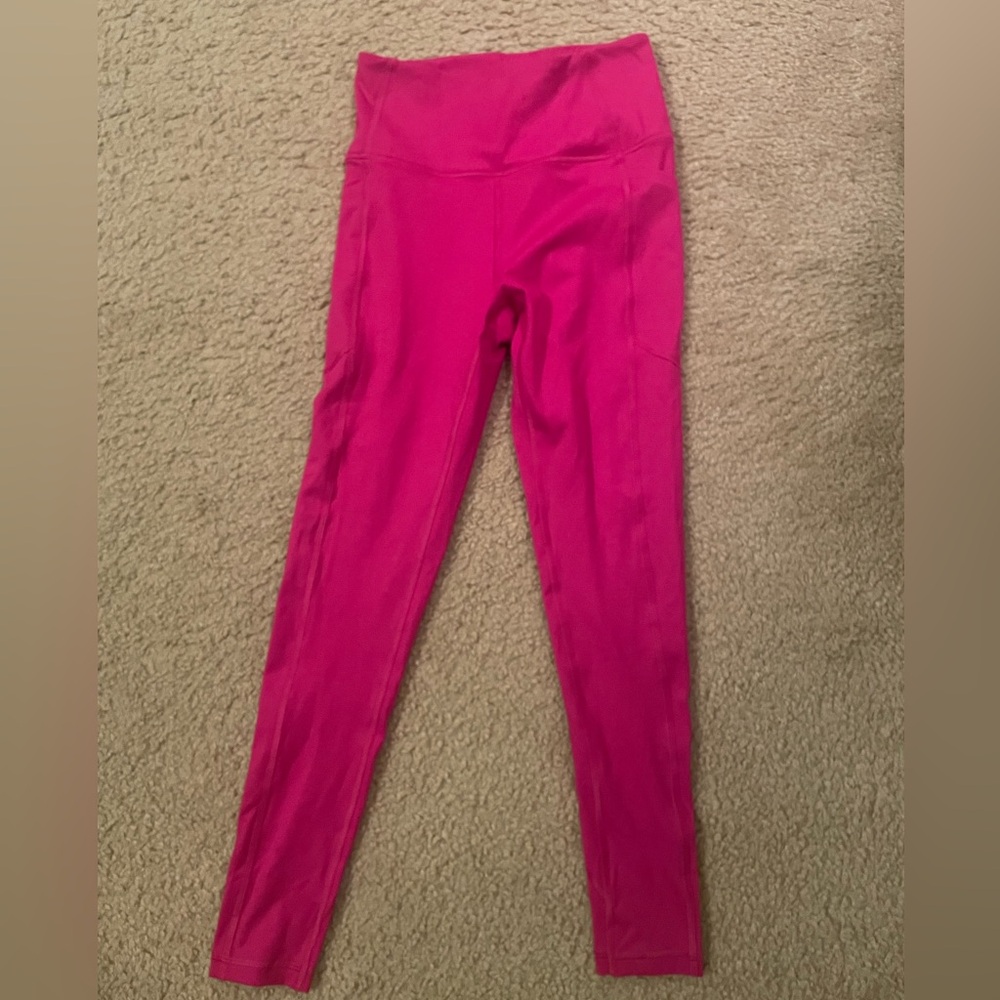 Victoria Secret Women's Pink High-Waisted cropped Leggings size Xsmall